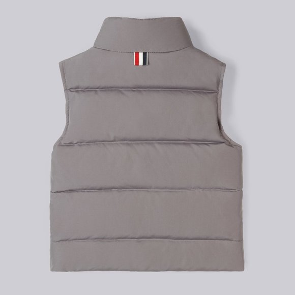 MEDIUM GREY RIPSTOP DOWNFILLED SLEEVELESS 4-BAR VEST 7/8Y - Picture 2 of 9
